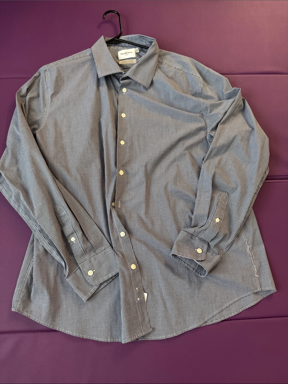 Goodfellow & Co Blue Micro-Check Men's Dress Shirt